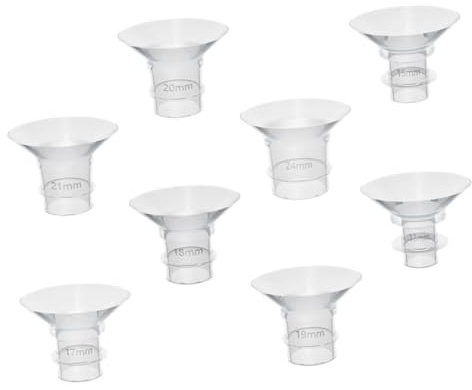 SUPVOX 8 Pièces Inserts Silicone pour Tire Lait Portable Adaptateurs de Calibre pour Pompes à Sein Portables Accessoires Sécurisés et Confortables pour Allaitement