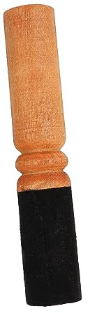 BESPORTBLE Mazo de Madera Portátil y Ligero para Cuenco Tibetano de Meditación, Palo Hecho a Mano Cabeza de Cuero Pu para Yoga y Relajación