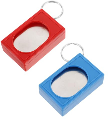 ARTSEWPLY Clickers para Perros y Gatos Cuadrado 2 Unidades Rojo y Azul, Campana de Adiestramiento Canino Portátil, Entrenamiento Rápido para Mascotas y Cachorros