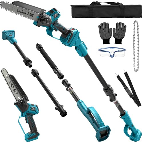2 i 1 teleskopisk minimotorsåg kompatibel med Makita 18 V