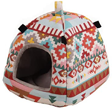 KFGISD, Nido de pájaro, cabaña cálida de Invierno for hámster, hábitat for Loros, Cueva, Tienda Colgante, Hamaca, Cama for Dormir for pájaros S,Casa para pájaros(L)
