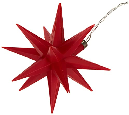 HGD CW62-1002 LED-Weihnachtsstern Warmweiß LED Rot, groß