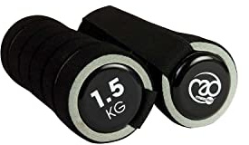 Fitness Mad Pro Hand Weights, Soft Grip Dumbbells, 0.5kg, 7.5kg, 1kg, 1.25kg, 1.5kg (1.5kg)