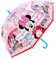 TDL Minnie Mouse Umbrella Kids Childrens Brolly POE Dome Transparent Folding Stick Umbrella
