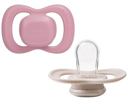 b.box Pacifier Soother Dummy Size 1 (2 Pack) | Symmetrical Silicone Teat and Shield | Antimicrobial | BPA Free | 0-6m