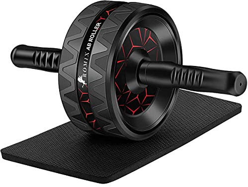 Premium Ab Roller Exercise Wheel. Extra Thick Non-Slip Knee Mat, Abdominal Exercise Equipment Workout Trainer Machine for Men Women Abs Core Rollout Body Fitness Muscle Strength Training Home Gym