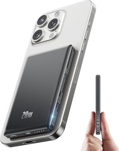 Ntaanoo Power Bank for Magsafe, 2026 Ultra Slim 5000mAh 20W Fast Charging Powerbank Wireless Magnetic Portable Charger,USB C in&Out PD Phone Battery Pack,for iPhone 12/13/14/15/16/17 Mini Plus Pro Max