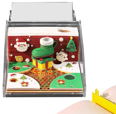Calendario con orario, planner per appunti, calendario natalizio 3D con copertina, pianificazione giornaliera, pianificazione giornaliera, gestione del , organizer per famiglia, bambini, casa