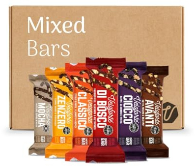 Veloforte Mixed Energy Bars For Running, Cycling, Triathlon | Optimally balanced carbs and protein for sports. Gut-friendly, high-fibre, vegan and gluten-free | Variety | 7-pack