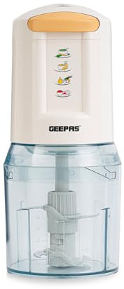 Geepas 500W Multi Chopper | 500ml Food Processor Stainless Steel Double Blade Powerful Copper Motor Easy Blade Release | Mini Electric Vegetable Chopper for Meat Onion Garlic | 2 Year Warranty