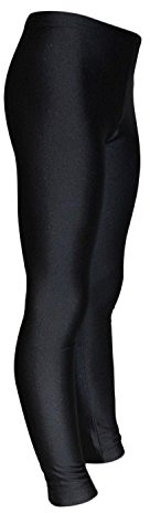 GymStern Leggings Turnhose aus Lycra mit Glanz Effekt in Dunkelblau oder Schwarz Farbe Schwarz, Größe 152