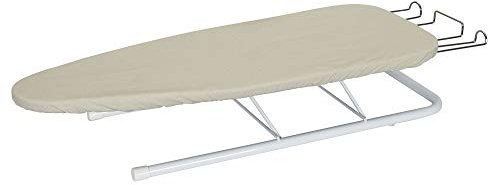 Household Essentials Tabletop Ironing Board with Iron Rest | Wood Top, Sturdy Metal Legs with Support Bars | Compact & Lightweight Ironing Board for Small Spaces, Dorms, Apartments | 30x12