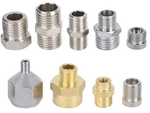 9 pièces ensemble d'adaptateur d'aérographe ensemble de connecteurs d'aérographe pour accessoires d'adaptateur de pistolet de pulvérisation de compresseur d'air A1-A9 Other Art Supplies