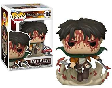 FUNKO Pop Attack On Titan Levi (Bloody) Figure (AE Exclusive) (58751)