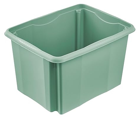 keeeper Aufbewahrungsbox mit Dreh-/Stapelsystem, 44,5 x 34,5 x 27 cm, 30 l, Emil, Nordic Green