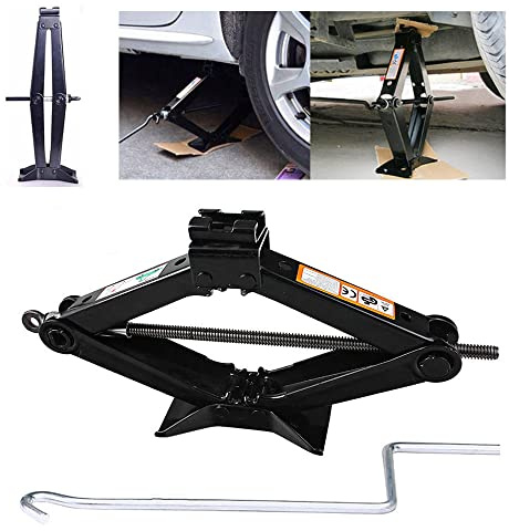 Gato de tijera para remolque de viaje/camión/Honda Civic/Accord/CR-V/Element/Odyssey/Pilot, kit de gato de coche de 2 toneladas (4400 libras), rango de elevación de gato de elevación automotriz: 105