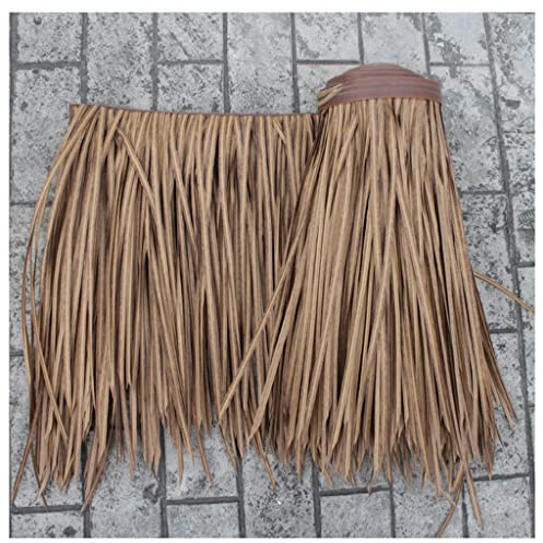 Simulated thatched roof Scenic spot Decorated with Fake Straw Resort Pavilion Plastic thatch Tile Sturdy Artificial Fake Straw Decoration Man-Made Thatch (Color : Yellow 49, Size : 0.5x6m)