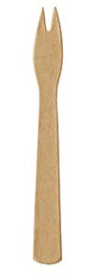 PAPSTAR 4000 forchette patatine fritte in carta Pure, 8,5 cm, marrone