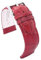 diloy Sportliches gepolstertes Uhrenarmband Rindsleder Krokoprägung quadratisch – Größen 14mm 16mm 18mm 20mm 22mm 24mm 26mm 28mm 30mm – Elegant und widerstandsfähig 368 Bordeaux 24mm