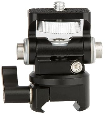 NICEYRIG NATO Rail Mount Monitor Holder with Quick Release NATO Clamp, Tilt and 360° Swivel Function Universal Field Monitor Mount for Camera Rig