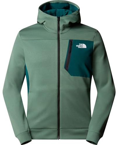 THE NORTH FACE NF0A893Q58S M MA FZ Fleece Maglia Lunga Uomo Duck Green-Deep Nori Taglia S