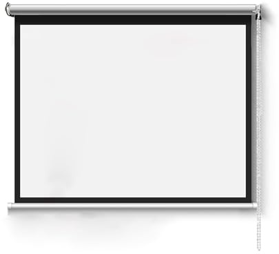 Schermo per Proiezione a Tendina Schermo Proiettore Anti-luce Schermo Videoproiettore a parete 4K HD Camera da letto per ufficio all'aperto Tende a rullo a trazione manuale, 4 Stili(White Fiberglass,4