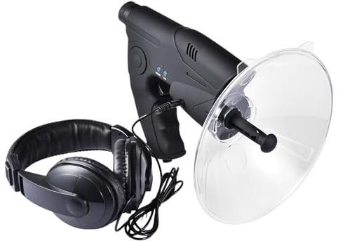 Disco de colección de sonido, micrófono direccional parabólico, monocular X8 veces de audición de larga distancia, herramientas de camping, dispositivo de observación y escucha adecuado para adultos y