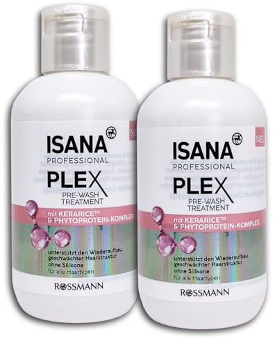 2 er Pack ISANA PROFESSIONAL Professional PLEX Pre-Shampoo Pre Wash Tratment 2 x 100 ml