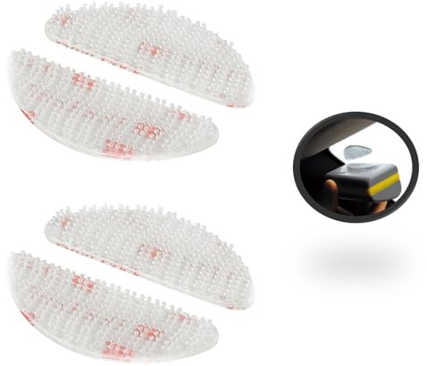 Generico 4 Pezzi Adesivi Fissaggio Dispositivo Dual Lock per Telepass, Adesivo Trasparente per Supporto Dispositivi per Auto Camion Camper Universale Trasparente