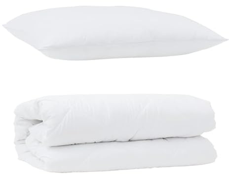 vidaXL Juego de Edredón con Almohada 2 pcs Microfibra, Juego de Ropa de Cama Minimalista, Combo de Almohada Rectangular y Edredón, Colcha Acolchada para Capas en el Hogar, Máximo Confort y Diseño