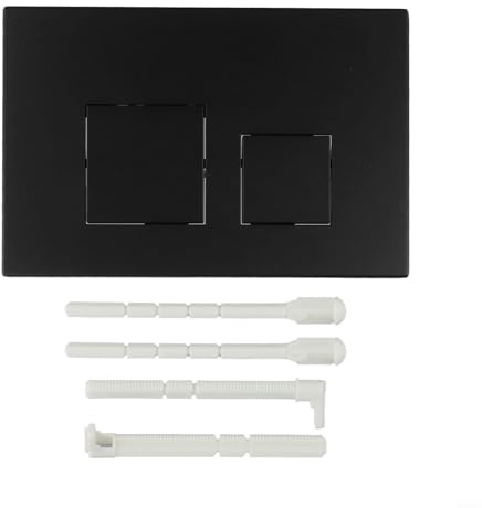 BildeeMait Dual Flushes Plates for GEBERIT Sigma01 Sigma10 Sigma20 Sigma21 Sigma30 Sigma50 Sigma60 UP300 Chrome Buttons Frame Toilet WC Replacement Part(Black)