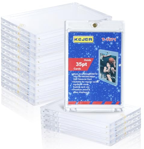 Valyrane 15 Pezzi Carte Magnetiche, Custodia per Carte Magnetiche Da 35 Pt, Adatto per Carte Collezionabili, Carte Standard, Carte Sportive, Carte Da Calcio, Bustine Rigide per Carte