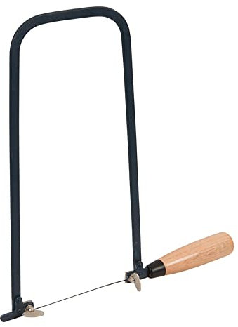 Dapetz ® Fretsaw 300mm Sharp Fine Precsion Cutting Woodwork Carpentry DIY, Performs Precise cuts on Light Materials, Wooden Handle, Metal Frame and 300mm Throat Depth.