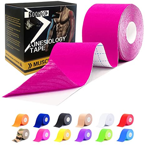 Kinesiologie Tape Physio Muskeln Wasserfest Sport Tape Elastische Bandage Gute Hypoallergen pink by SOONGO