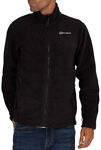 Berghaus Men's Prism Polartec Interactive Full Zip Fleece Jacket | Added Warmth | Smart Fit | Durable Design Fleece Full Zip, Black/Black, XS