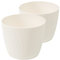 Tymar Blumentopf, 2er-Pack, Runde Form, Übertopf ((2pack) Creme, ø 15,5 cm)