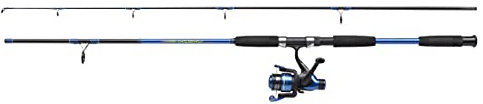 Shakespeare Firebird Spinnrute und Rolle Combo - vorgespult mit Schnur, bereit zum Fischen im Salzwasser oder Süßwasser