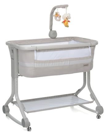Foppapedretti MyBebè Culla Co-Sleeping, per Bambini dalla nascita a 6 mesi (fino a 9 Kg), Greige