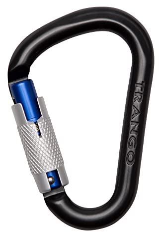 TRANGO Regulock HMS Locking Carbiner (Black, Triple Lock, 112mm) | Rock Climbing Protection
