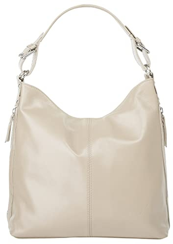 Samantha Look Handtasche Echt Leder Damen | Made in Italy, elegante Schultertasche, Umhängetasche aus Leder | 017580