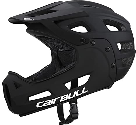Lixada Cycling Helmet for Adults Full Face Bike Helmet Adult Cycling Helmet with Detachable Chin Guard and Visor for Mountain Biking 54-61 cm