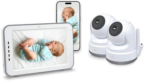 ELRO BC4000-2 Royale Babyphone mit 2 Full HD Kameras, 12,7 cm Touchscreen und Gegensprechfunktion