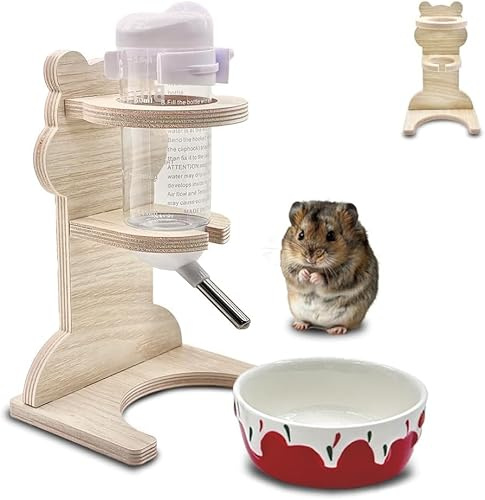 Hamster Trinkflasche mit Ständer, 125 ml Nagertränke Hamster