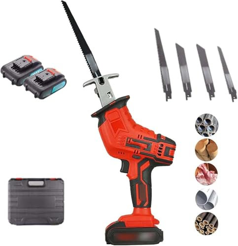 Scie de Boucher Électrique – Scie à Os sans Fil Puissante, Coupe Viande Congelée et Os Durs, Moteur 450W, Batterie 21V, Lames Remplaçables, Idéale pour Boucherie et Cuisine Professionnelle