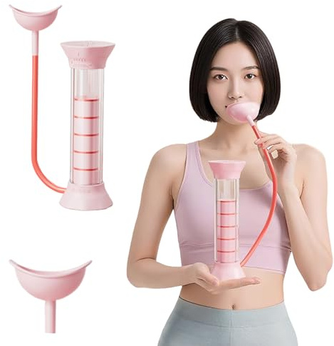 CHANGYUE Allenatore polmonare per respirazione profonda, esercitatore addominale leggero e portatile, strumento per terapia respiratoria (rosa)