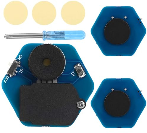 BTFO 3uds Maquina Ruido Grillos, Generador Ruido Grillo Magnético Oculto Hexagonal con 16 Sonidos para Regalos de Broma Fiestas Oficina Hogar Escuela Coche(Azul)