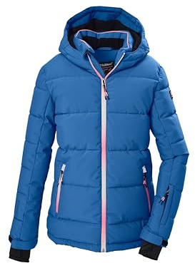 killtec Niñas Chaqueta de esquí acolchada KSW 186 GRLS SKI JCKT | Chaqueta de nieve infantil repelente al agua 10.000 mm | Transpirable 3.000 g/m²/24 h y cortavientos | Teflon EcoElite™