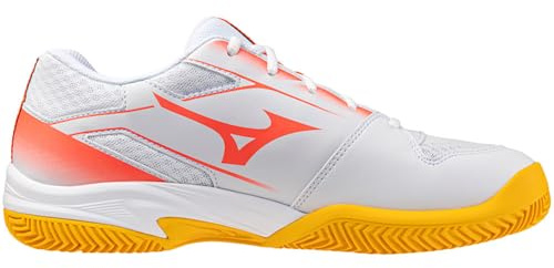 Mizuno Break Shot 5 Clay Court Blanco/azul/amarillo Flúor Unisexe 61gc2525