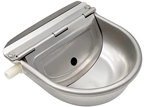 Automatischer Tränkeautomat aus Edelstahl mit 1/2 Zoll einstellbarem Kugelventil, Tiertränke für Pferde, Rinder, Ziegen, Schafe, Schweine, Hunde und andere Tiere