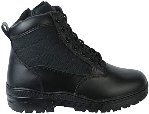Savage Island Bottes de Combat Noir avec Fermeture Latérale, Noir, 45 EU